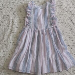 Pippa & Julie Pink and Blue Striped Dress Size 3T